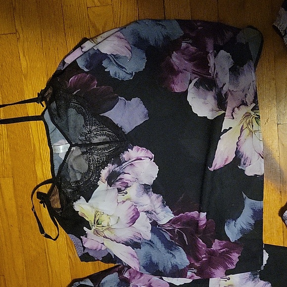 3 piece intimate set tank panties and robe - Picture 2 of 11